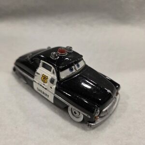Disney Pixar Cars Sheriff Police Car 1:55 Diecast Mattel Black & White